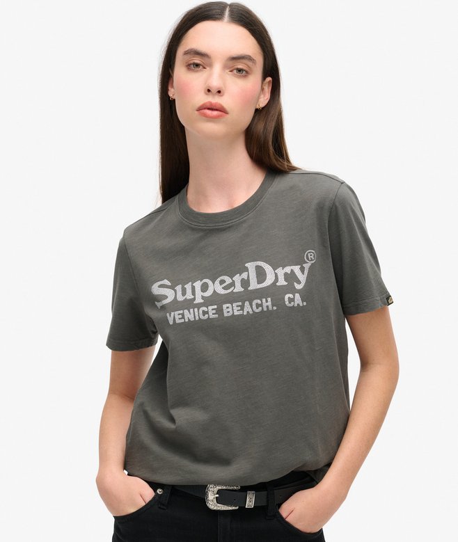 superdry Metallic Venue Relaxed T-Shirt