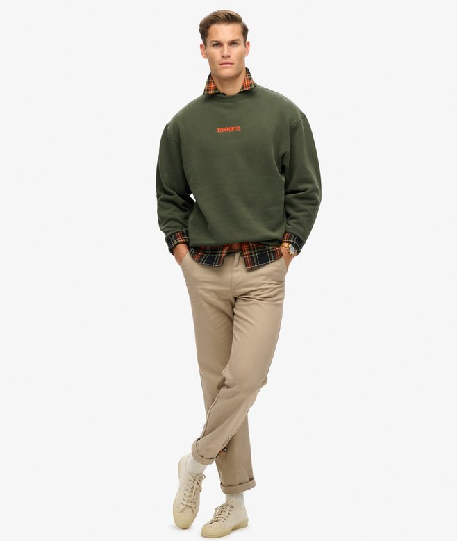 Superdry Micro Logo Graphic Loose Crew Sweatshirt