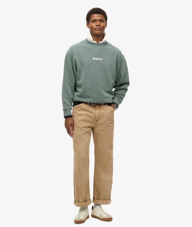 Superdry Micro Logo Graphic Loose Crew Sweatshirt