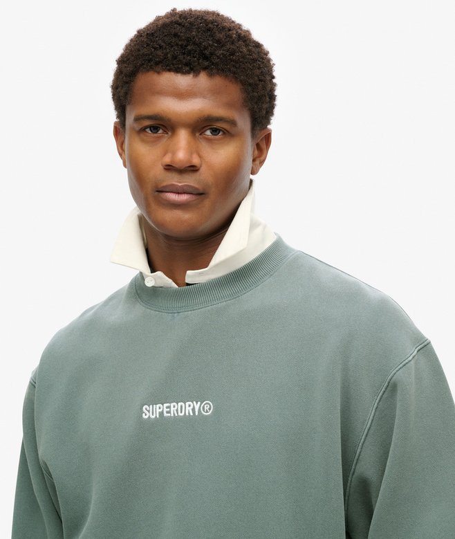 Superdry Micro Logo Graphic Loose Crew Sweatshirt