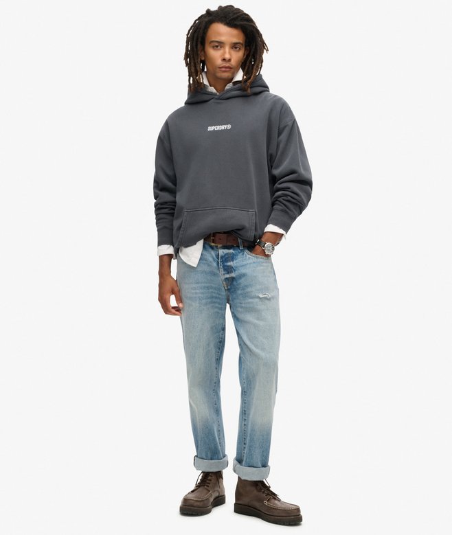 Superdry Micro Logo Graphic Loose Hoodie