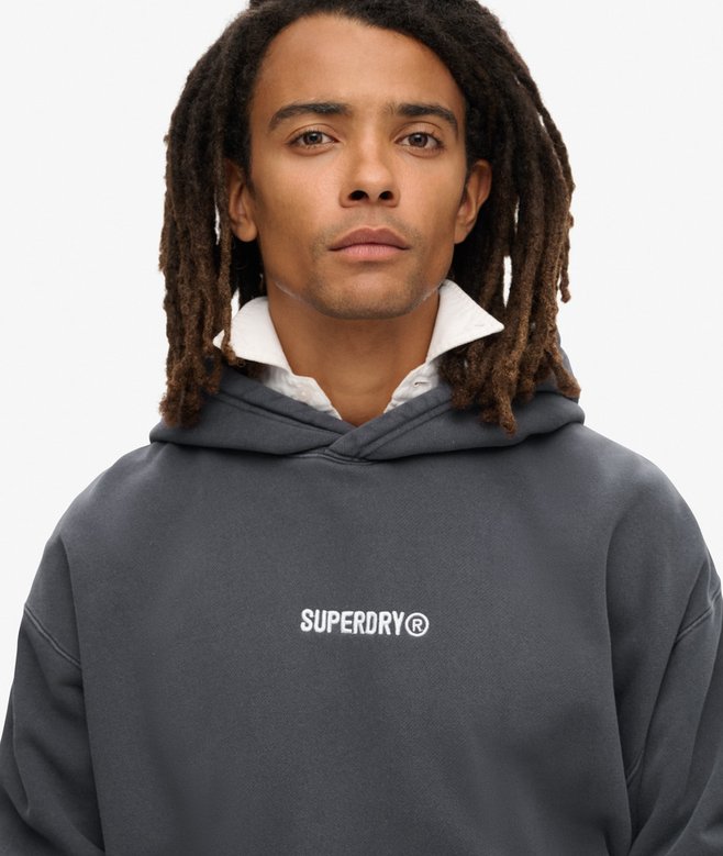 Superdry Micro Logo Graphic Loose Hoodie
