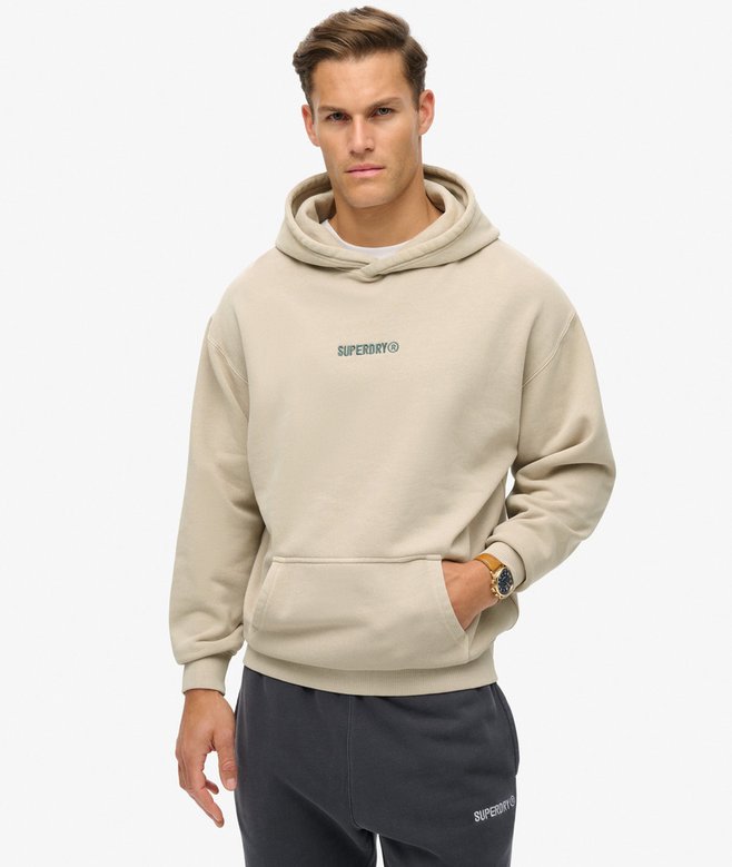 superdry Micro Logo Graphic Loose Hoodie