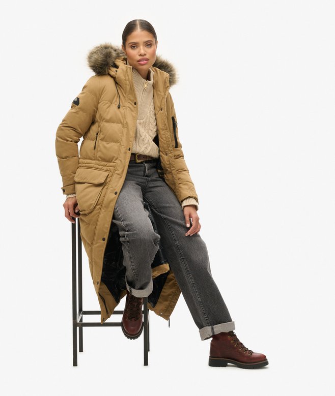 Superdry Microfibre Expedition Longline Parka Coat