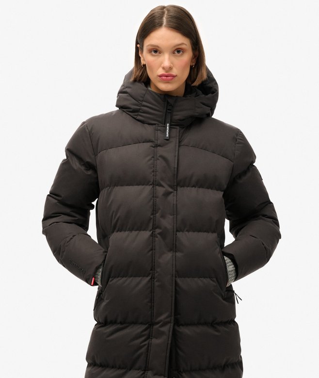 Superdry Microfibre Longline Puffer Coat
