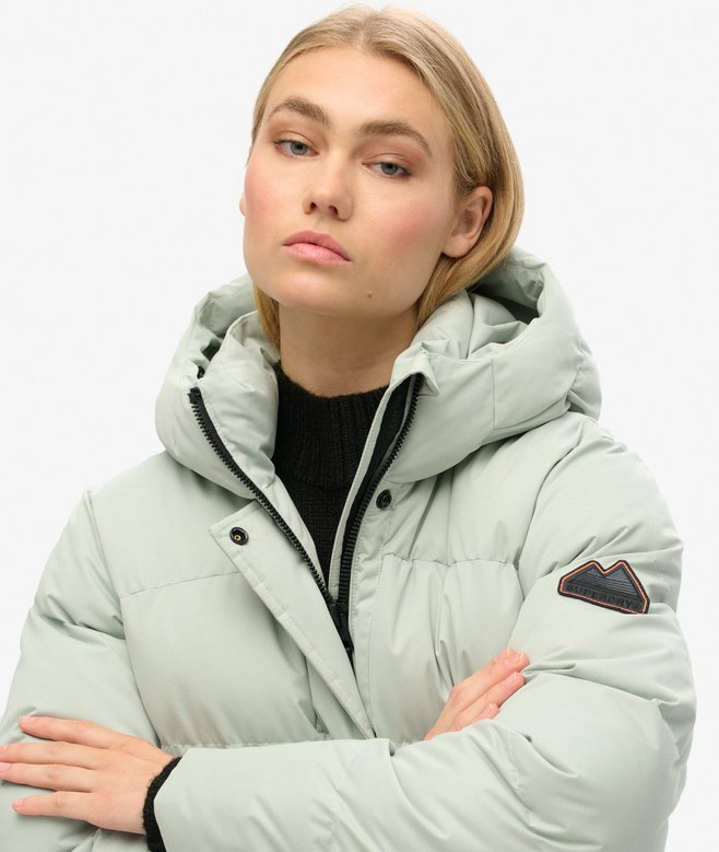 Superdry Microfibre Longline Puffer Coat