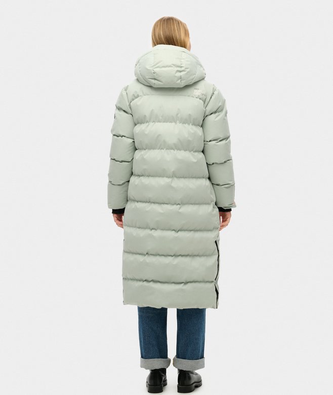 Superdry Microfibre Longline Puffer Coat