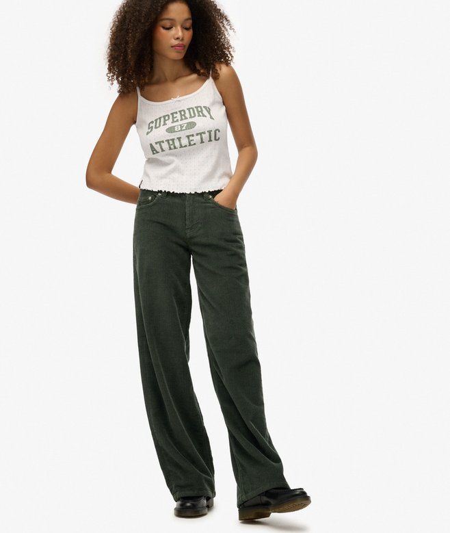 Superdry Mid Rise Baggy Jumbo Cord Pants