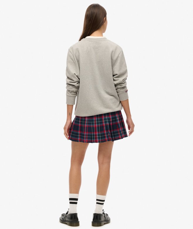 Superdry Mid Rise Check Mini Skirt