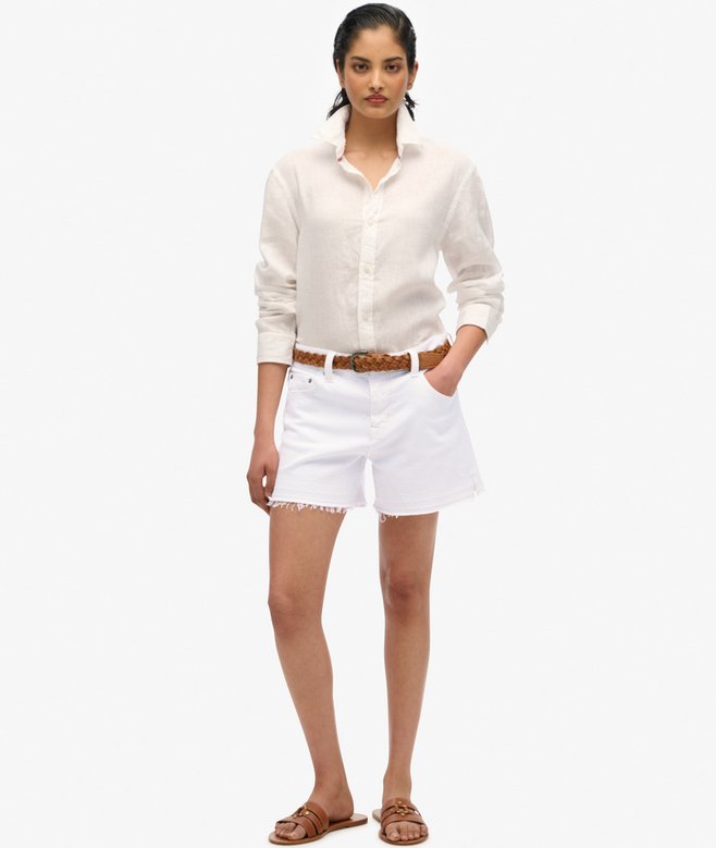 superdry Mid Rise Cut Off Shorts