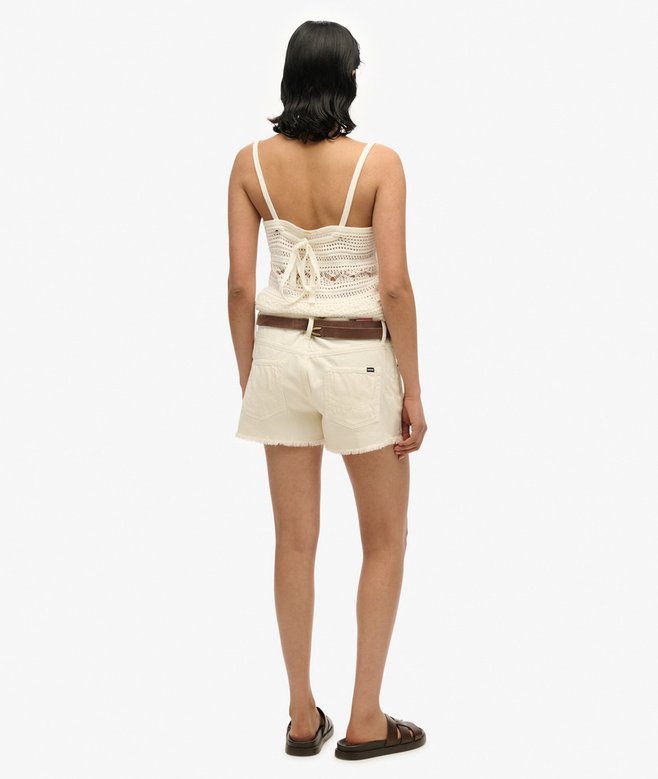 Superdry Mid Rise Denim Hot Shorts