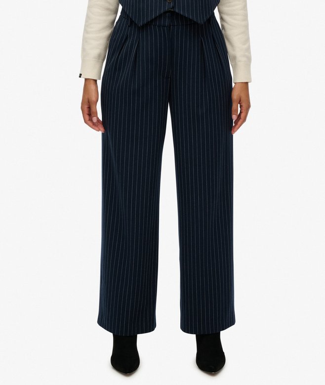 Superdry Mid Rise Pinstripe Trousers