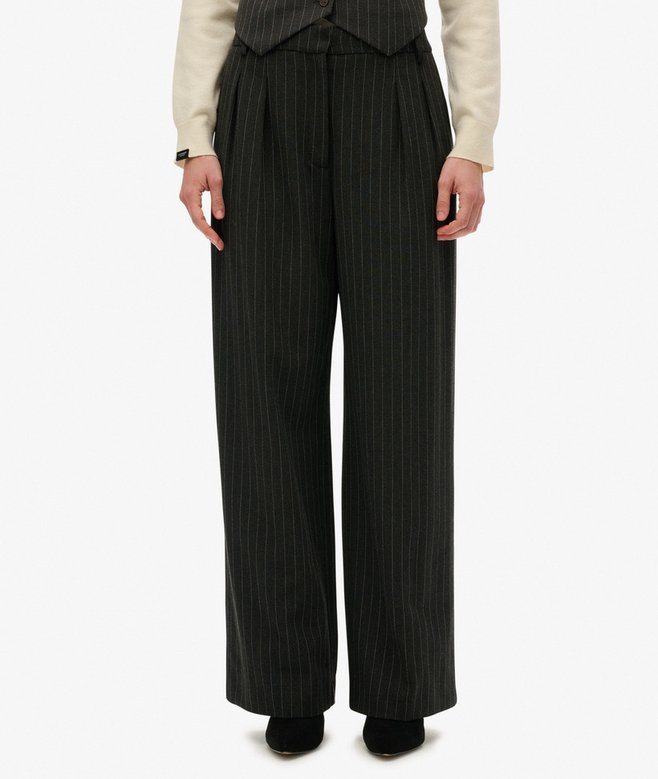 Superdry Mid Rise Pinstripe Trousers