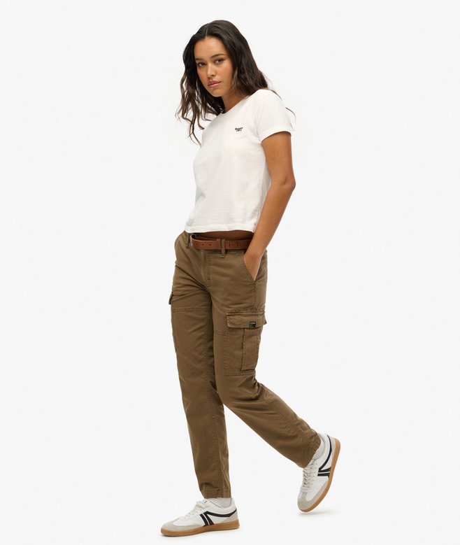 Superdry Mid Rise Slim Cargo Trousers