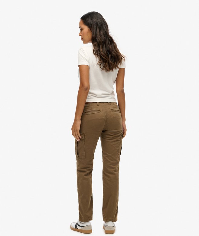 Superdry Mid Rise Slim Cargo Trousers