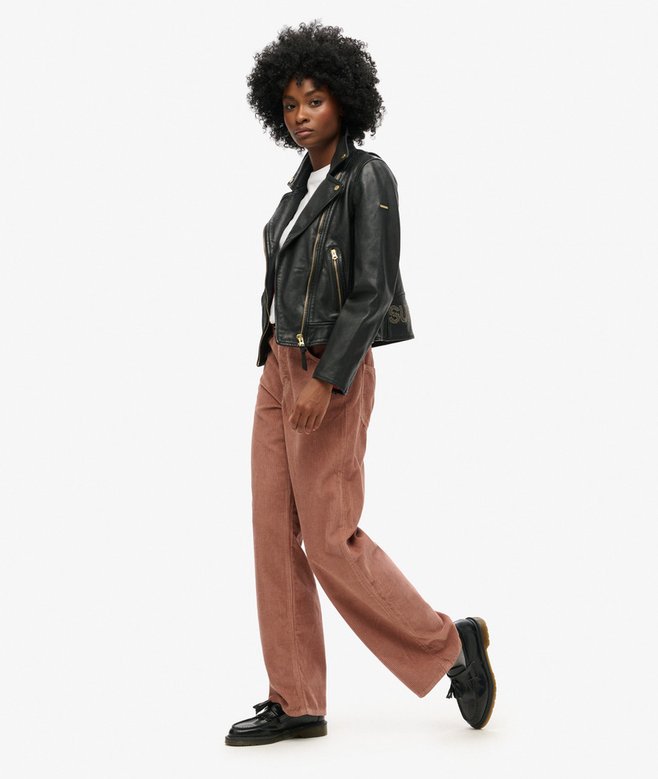 Superdry Mid Rise Wide Leg Cord Trousers