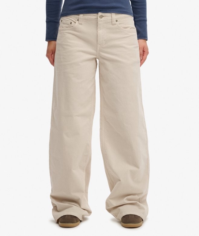 Superdry Mid Waist Baggy Mini Cord Pants