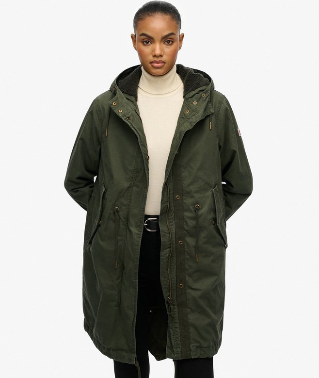 Superdry Military Borg Fishtail Parka Coat