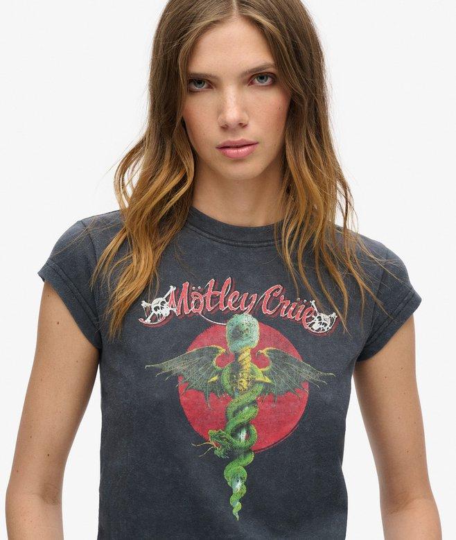 Superdry Motley Crue X Superdry Cap Sleeve T-Shirt