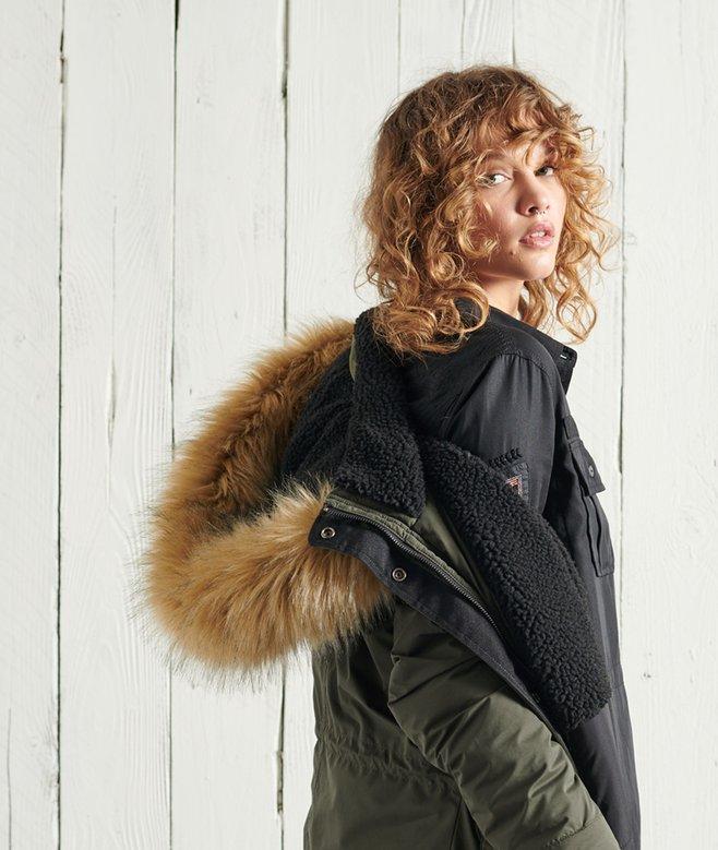 Superdry Nadare Microfibre Parka Coat