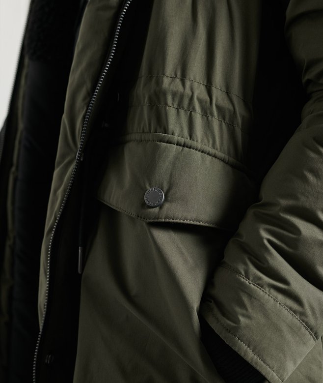 Superdry Nadare Microfibre Parka Coat