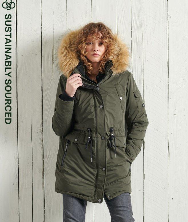 superdry Nadare Microfibre Parka Coat