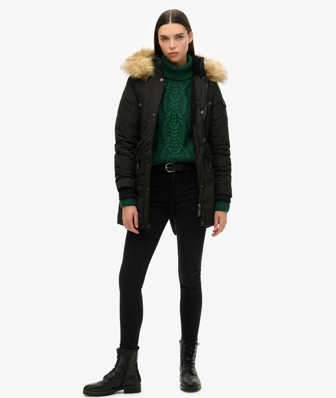 Superdry Nadare Microfibre Parka Coat