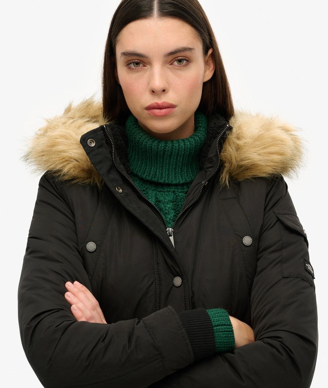 Superdry Nadare Microfibre Parka Coat