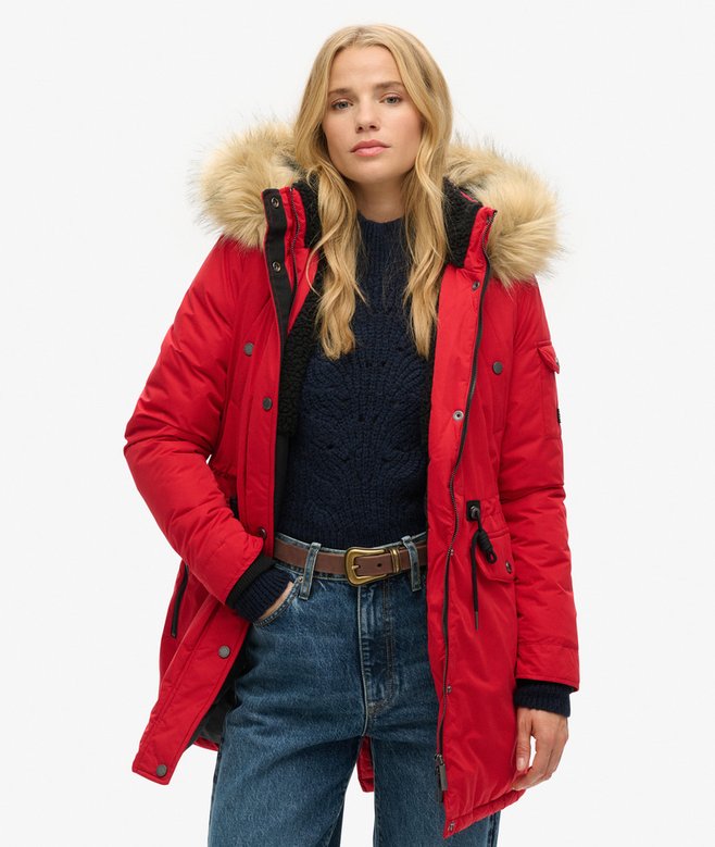 superdry Nadare Microfibre Parka Coat