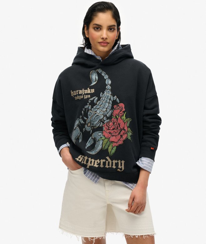 superdry Neo Trad Tattoo Relaxed Hoodie