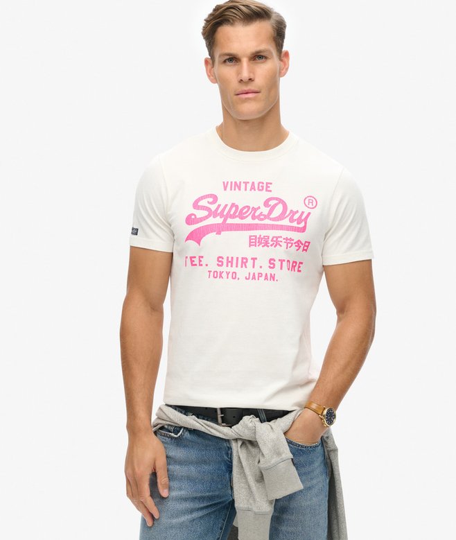 superdry Neon Vintage Logo Graphic T-Shirt