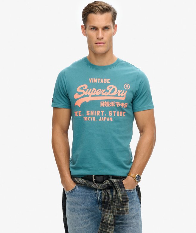 superdry Neon Vintage Logo Graphic T-Shirt