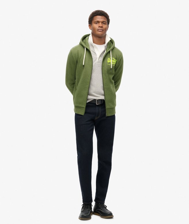 Superdry Neon Vintage Logo Graphic Zip Hoodie