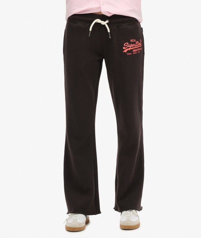 Superdry Neon Vintage Logo Low Rise Flare Joggers