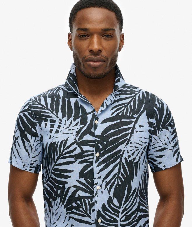 Superdry Open Collar Printed Linen Shirt