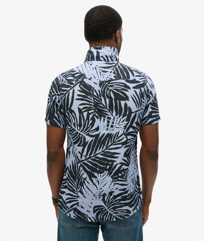 Superdry Open Collar Printed Linen Shirt