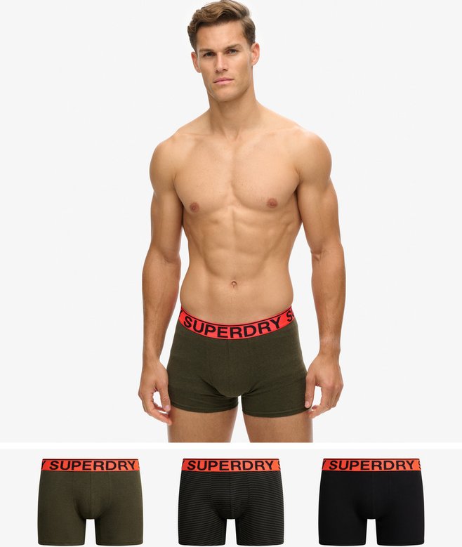 superdry Organic Cotton Boxer Triple Pack