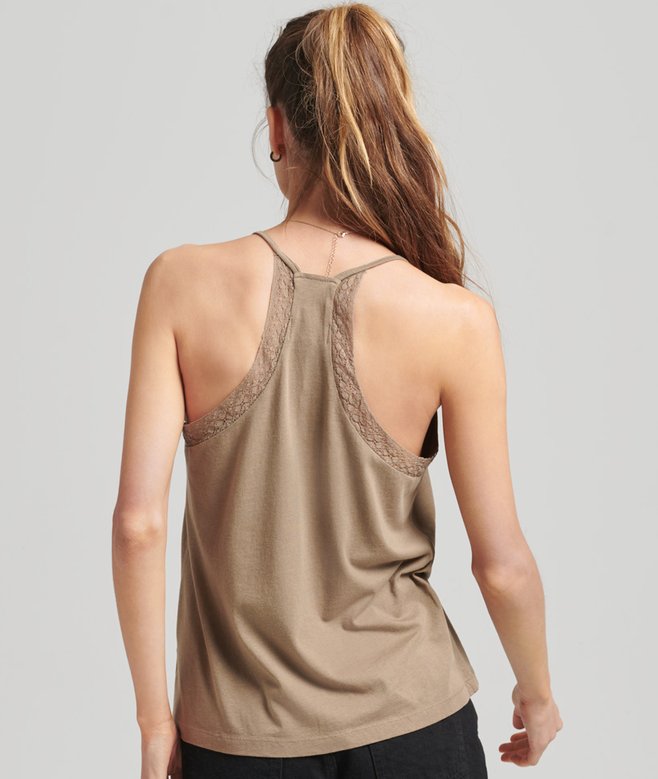 Superdry Organic Cotton Lace Mix Cami Top