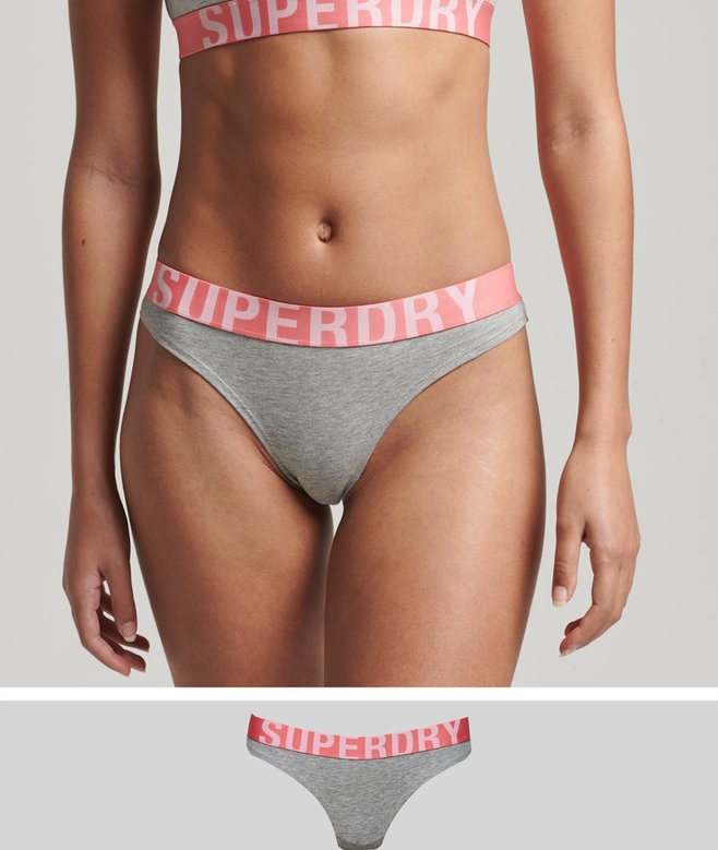 superdry Organic Cotton Large Logo Bikini Briefs