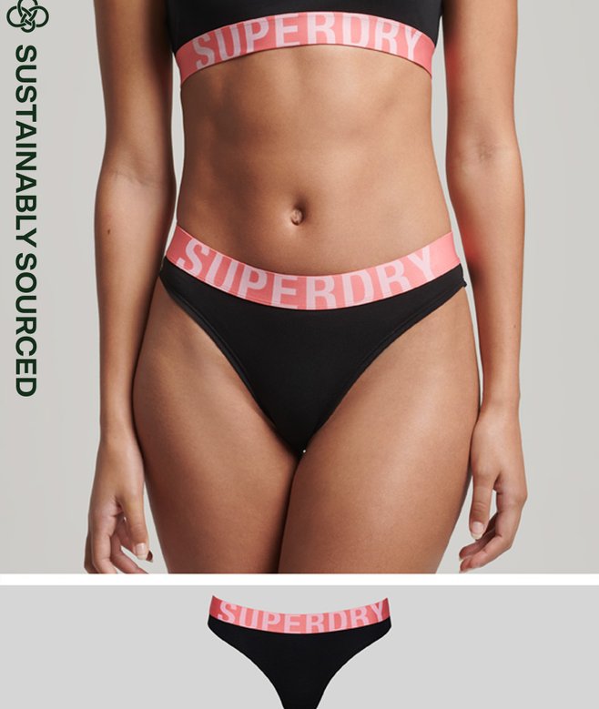 superdry Organic Cotton Large Logo Bikini Briefs