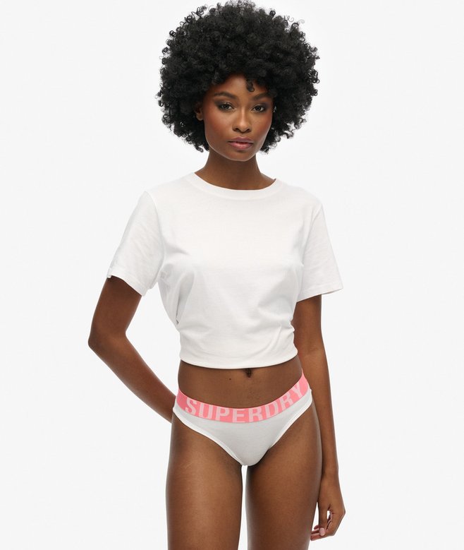superdry Organic Cotton Large Logo Bikini Briefs