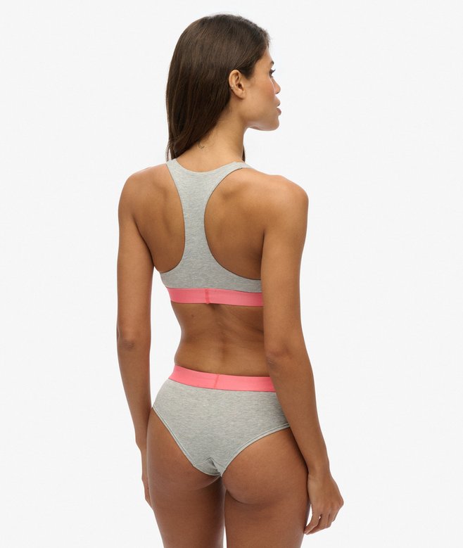 Superdry Organic Cotton Large Logo Crop Bralette