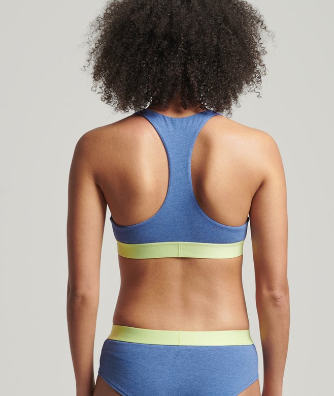 Superdry Organic Cotton Large Logo Crop Bralette