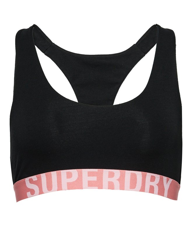 Superdry Organic Cotton Large Logo Crop Bralette