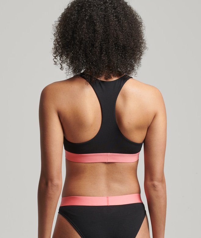 Superdry Organic Cotton Large Logo Crop Bralette