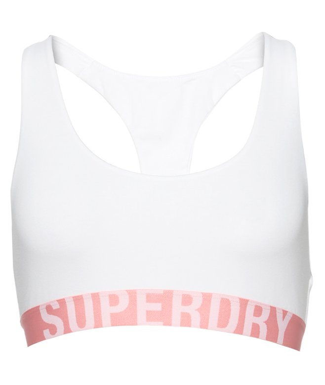 Superdry Organic Cotton Large Logo Crop Bralette