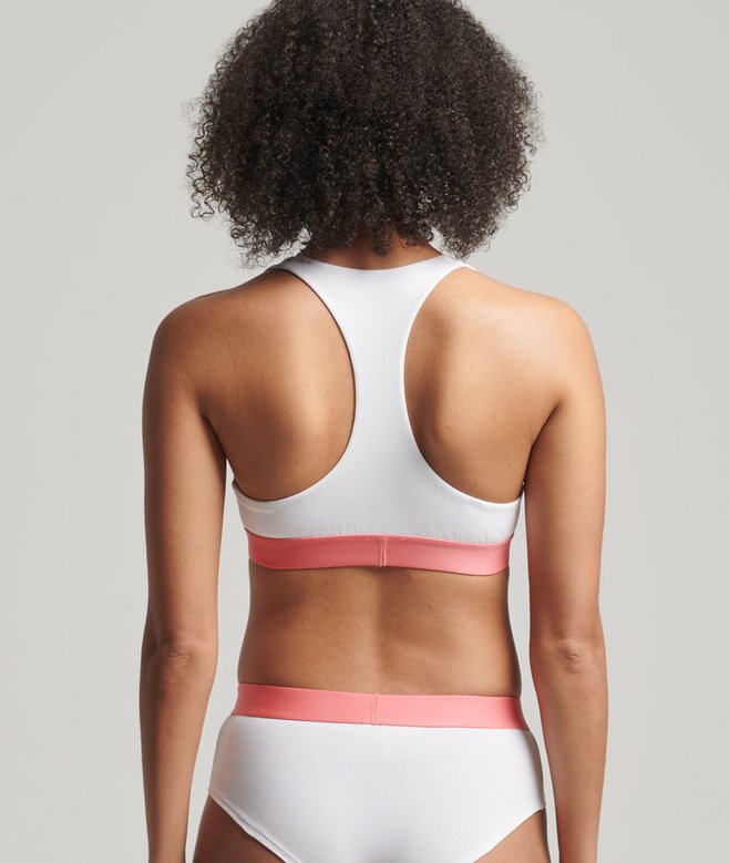 Superdry Organic Cotton Large Logo Crop Bralette