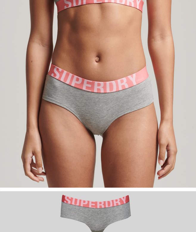 superdry Organic Cotton Large Logo Hipster Briefs