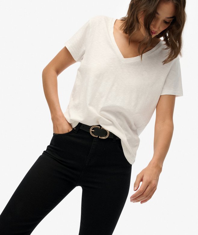 Superdry Organic Cotton Mid Rise Flare Jeans