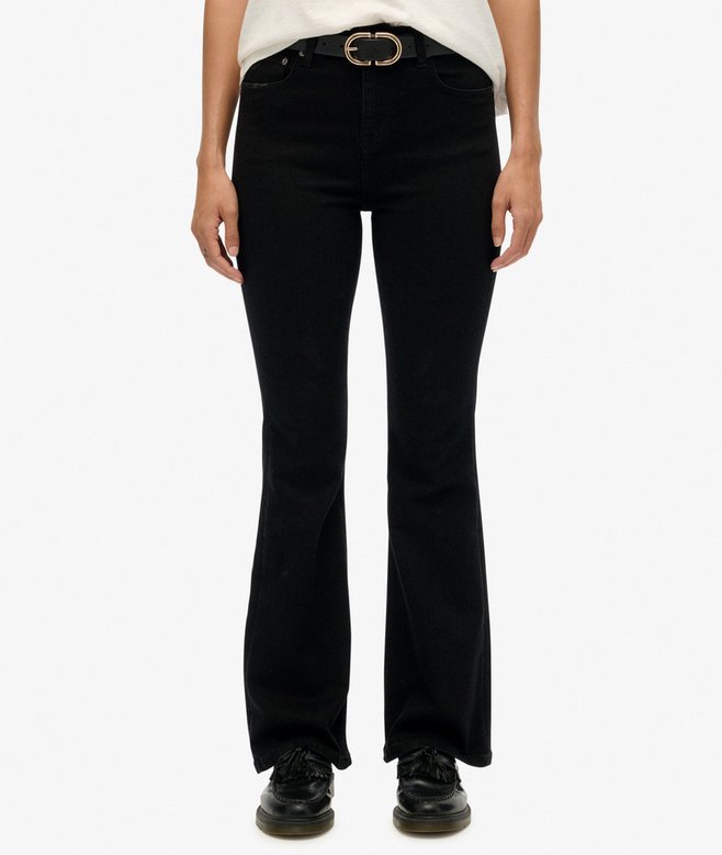 Superdry Organic Cotton Mid Rise Flare Jeans